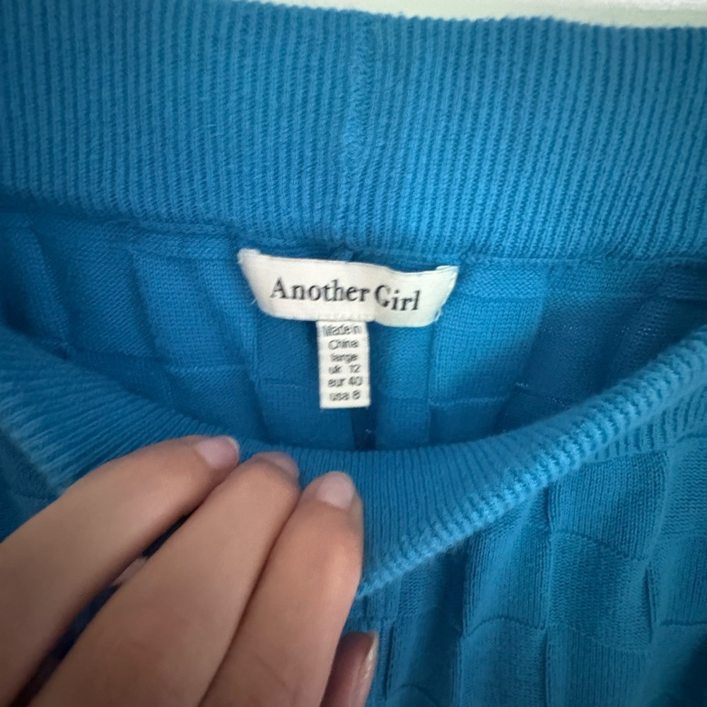 ASOS Blue Textured Pants - Picture 4 of 5